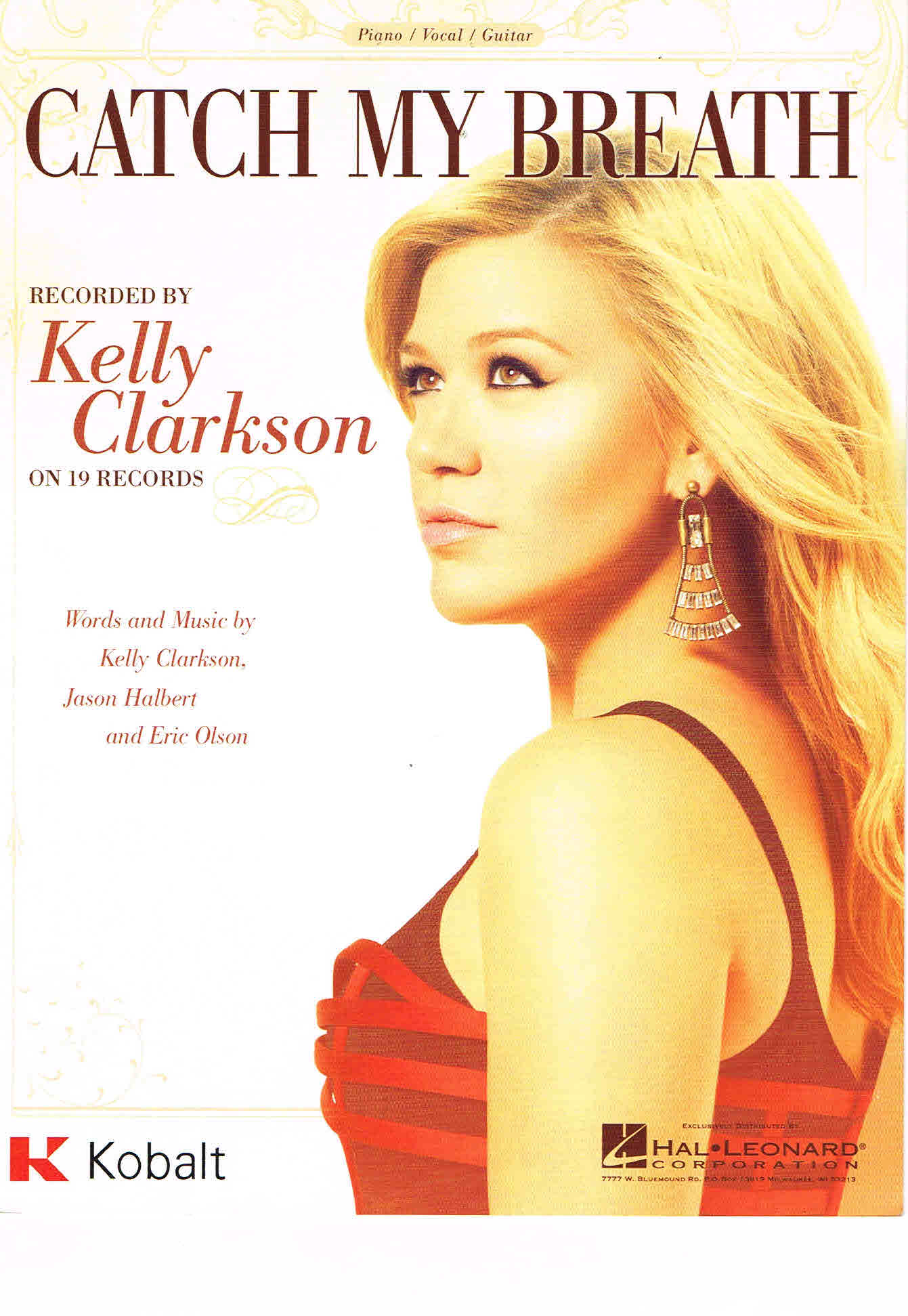 Kelly Clarkson's Catch My Breath for Piano/Vocal/Guitar (HL00118879)  - Picture 1 of 1