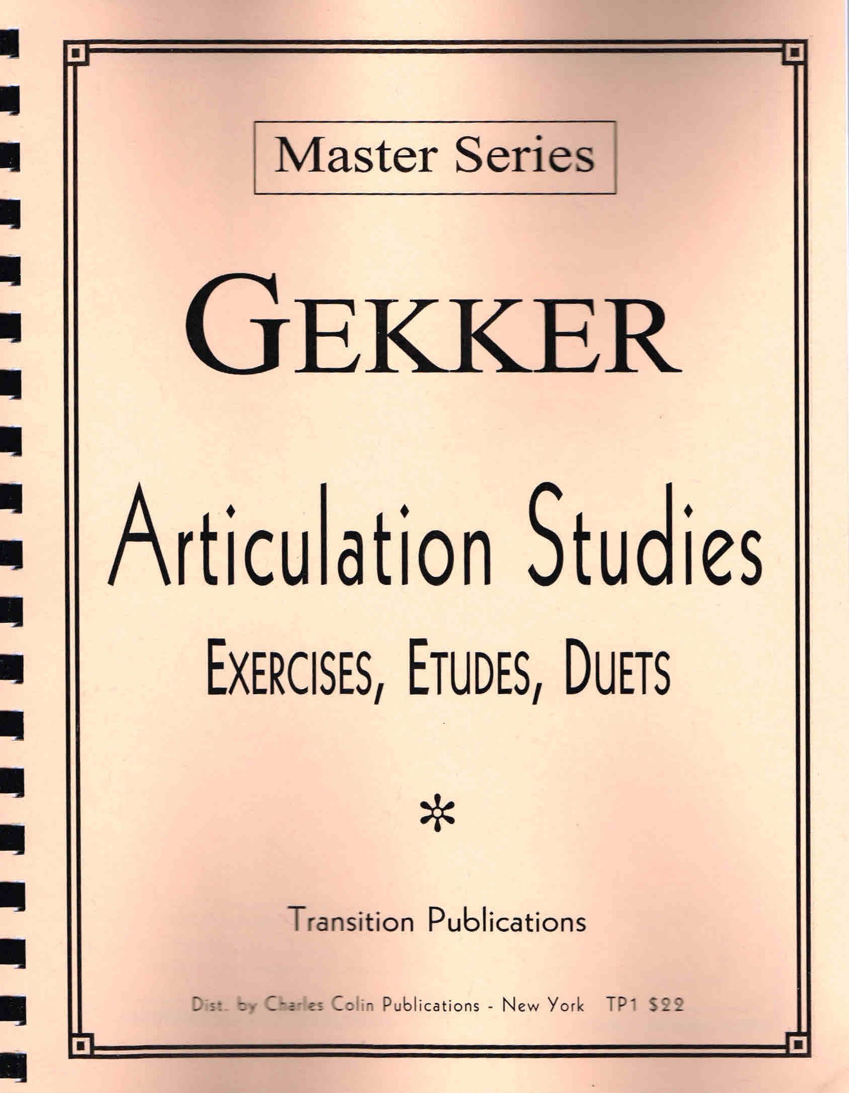 Gekker Master Series Articulation Studies, Exercises, Etudes, Duets (TP1) - Afbeelding 1 van 1